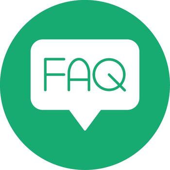 frecuentemente preguntó preguntas sección glifo multi circulo vector