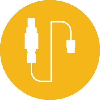 Engine Oxygen Sensor Glyph Multi Circle vector