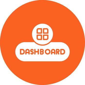 Open Dashboard Button Glyph Multi Circle vector