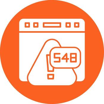 error 548 servidor lado malware advertencia glifo multi circulo vector