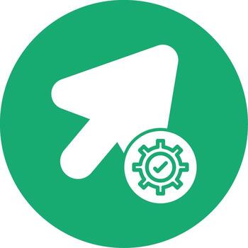 actualizar aplicación versión glifo multi circulo vector