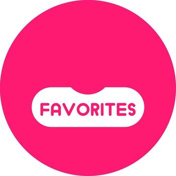 añadir a favoritos botón glifo multi circulo vector