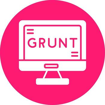 Grunt JS Task Runner Glyph Multi Circle vector