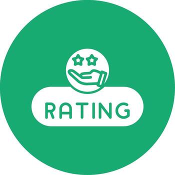 Leave Rating Button Glyph Multi Circle vector