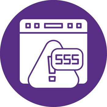 Error 555 Caching System Error Glyph Multi Circle vector