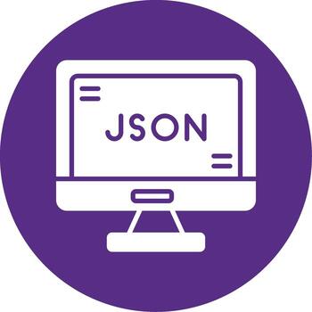 package json File Icon Glyph Multi Circle vector