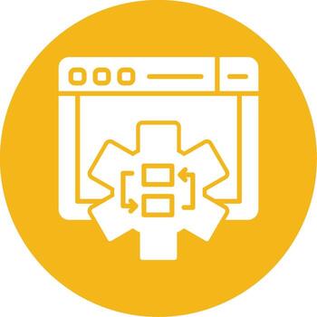 Dependency Tree Diagram Glyph Multi Circle vector