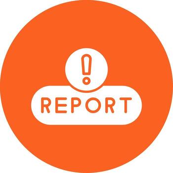 Report Issue Button Glyph Multi Circle vector
