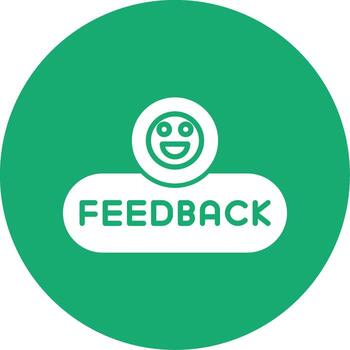 Send Feedback Button Glyph Multi Circle vector