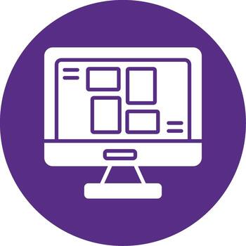 Flexbox Container Structure Glyph Multi Circle vector