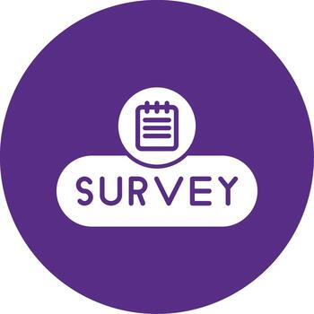 Start Survey Button Glyph Multi Circle vector