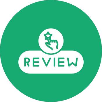 Leave Review Button Glyph Multi Circle vector