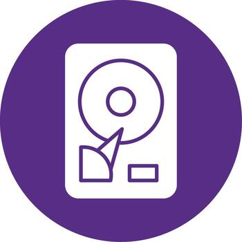 Disk Full Error Glyph Multi Circle vector