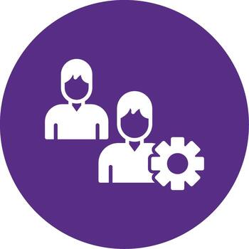 Cloud Based Sales CRM Software Glyph Multi Circle vector