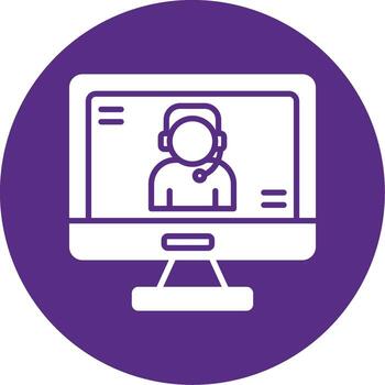 Servicio trabajador archivo icono glifo multi circulo vector