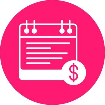 automatizado nómina de sueldos Procesando herramienta glifo multi circulo vector