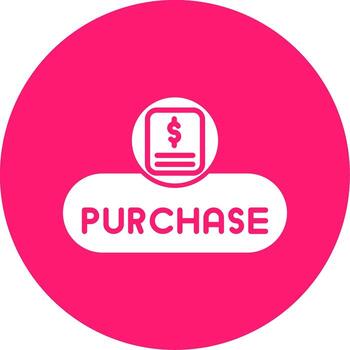 Complete Purchase Button Glyph Multi Circle vector
