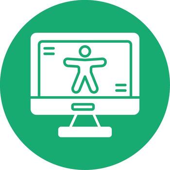 sitio web accesibilidad icono glifo multi circulo vector