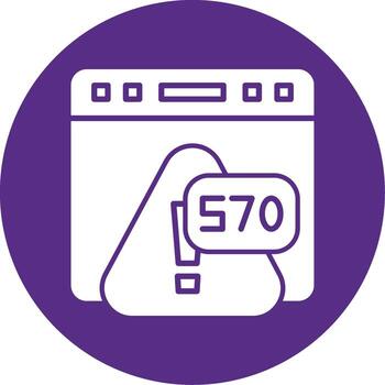 error 570 servidor memoria fuga glifo multi circulo vector