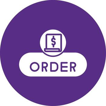 Place Order Button Glyph Multi Circle vector