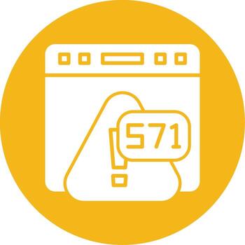 error 571 marcha atrás apoderado choque glifo multi circulo vector