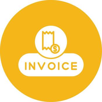 View Invoice Button Glyph Multi Circle vector