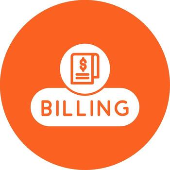Billing Details Button Glyph Multi Circle vector
