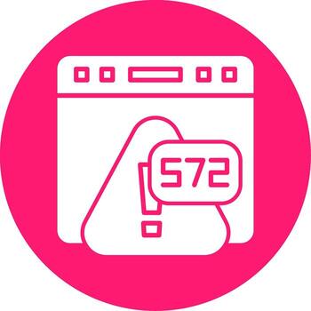 error 572 web enchufe desconectado glifo multi circulo vector