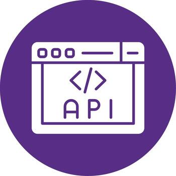 Browser API Function Icon Glyph Multi Circle vector