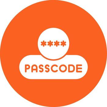 Enter Passcode Button Glyph Multi Circle vector