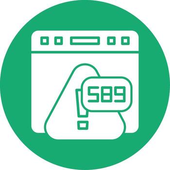 Error 589 Authentication Middleware Error Glyph Multi Circle vector