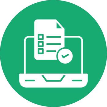 HTML Form Validation Icon Glyph Multi Circle vector