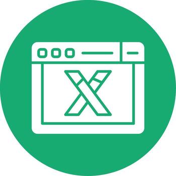Vuex central Tienda icono glifo multi circulo vector