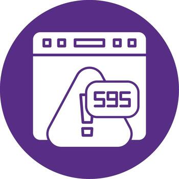 error 595 web aplicación manifiesto desaparecido glifo multi circulo vector