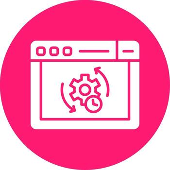 componente ciclo vital métodos glifo multi circulo vector