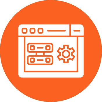 servidor lado representación proceso glifo multi circulo vector