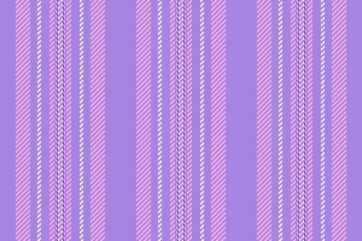 Fnique seamless pattern stripe, plain fabric background texture. Tolklore lines textile vertical in violet and pink colors. vector