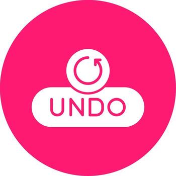 Undo Action Button Glyph Multi Circle vector