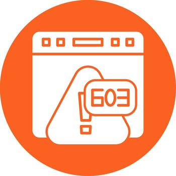 error 603 Licencia servidor abajo glifo multi circulo vector