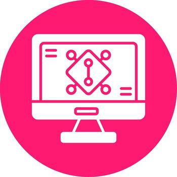 API Gateway Entry Point Icon Glyph Multi Circle vector