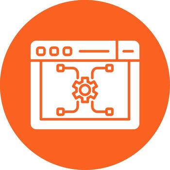 Microservices Network Structure Glyph Multi Circle vector