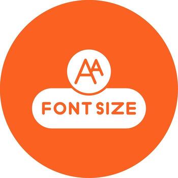Adjust Font Size Button Glyph Multi Circle vector