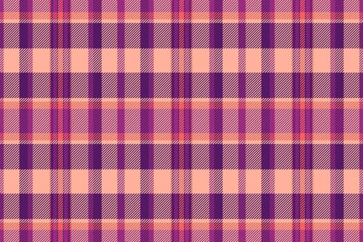 dibujar sin costura antecedentes tela, hipster textil tartán textura. Departamento tartán modelo cheque en rojo y púrpura colores. vector