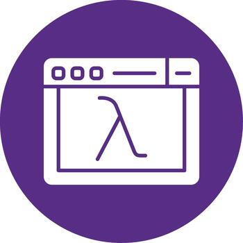 Lambda Function Code Block Glyph Multi Circle vector