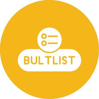 Bullet List Toggle Button Glyph Multi Circle vector