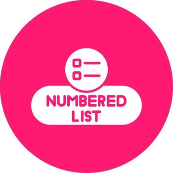 Numbered List Toggle Button Glyph Multi Circle vector