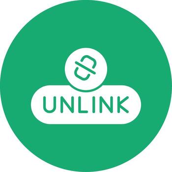 Remove Link Button Glyph Multi Circle vector