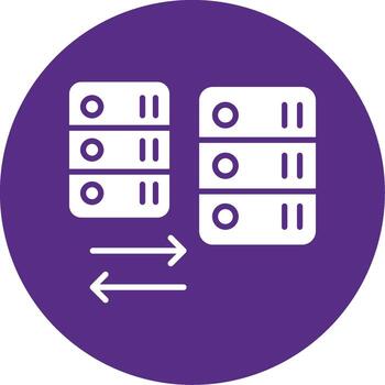 marcha atrás apoderado icono glifo multi circulo vector