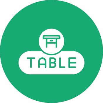 crear mesa botón glifo multi circulo vector