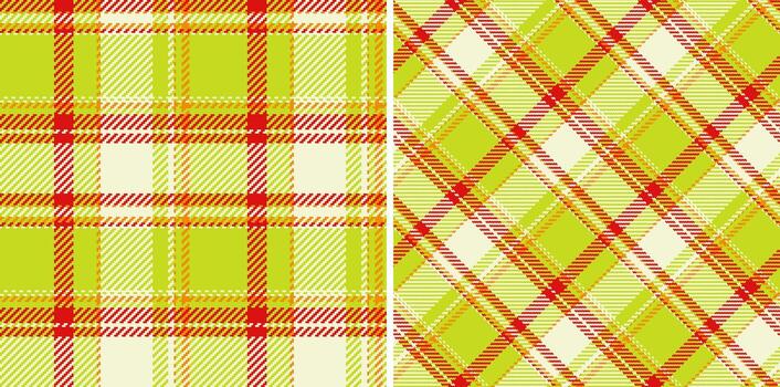 sin costura tartán patrones presentando un vibrante, moderno color paleta. Perfecto para textiles, antecedentes, y diseños necesitando un toque de clásico estilo con un Fresco girar. vector